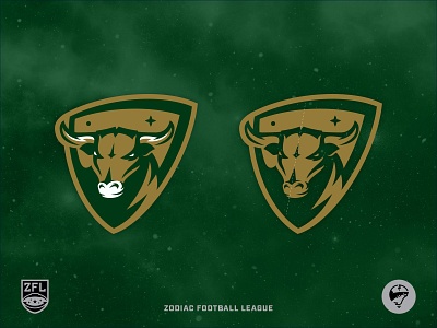 ZFL | Taurus Bulls *Update* art astrology badge branding bull crest football green identity illustration illustrator league logo design sports branding taurus vector zodiac