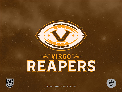 ZFL | Virgo Reapers astrology design football illustration illustrator league logo logo design reapers sports sports branding sports logo vector virgo wheat wordmark zodiac