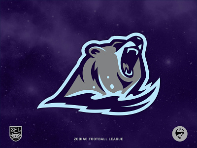 ZFL | Aquarius Water Bears Logomark astrology badge logo bear bear logo branding football identity illustrator league logo mascot mascot logo purple sports sports branding sports illustration sports logo vector vector illustration zodiac