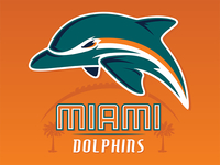 Helmet mock-up for 'Dolphins' logo concept by Dan Blessing on Dribbble