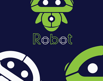 robot logo template design avatar design icon illustration logo omer j graphics