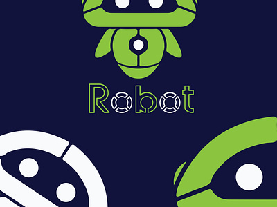 robot logo template design