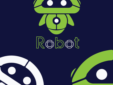 robot logo template design