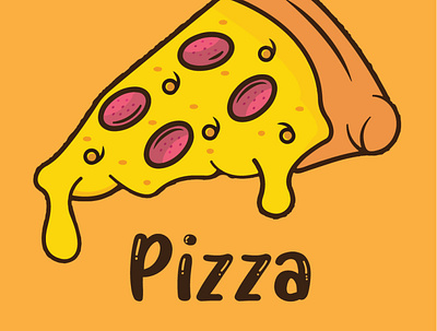 Pizza avatar branding design icon illustration logo omer j graphics pizza logo typography