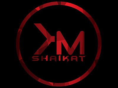 KM SHAIKAT LOGO design icon illustration logo omer j graphics typography