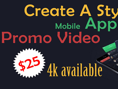 I Will Create Stylish Mobile App Promo Video app promo video design logo omer j graphics typography youtube