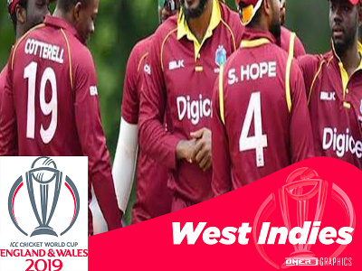 West Indies design omer j graphics typography west indies icc world cup 2019