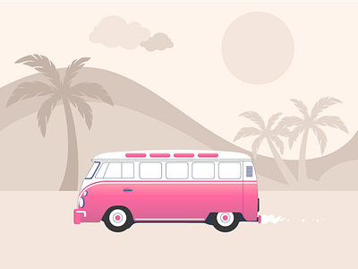 Volkswagen Road Trip Illustration