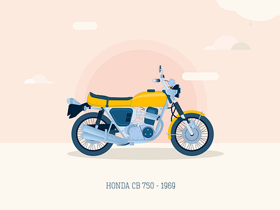 Motorcycle wallpaper - digital art 2d adobe illustrator art blue concept creative cute design digital art flat flat design graphic honda illustration inspiration minimal moto motorcycle vector wallpaper