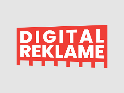 Digital Reklame branding design flat illustration logo negative space typography vector
