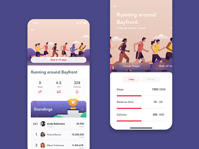 Let's do this challenge app illustration ui ux