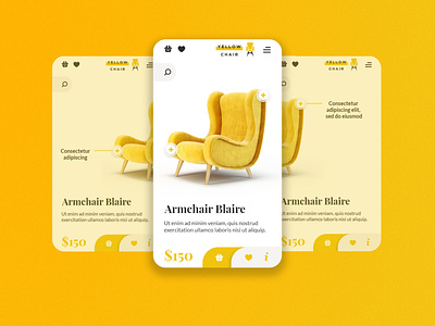 Furniture shop - UI/UX web and mobile design app branding ui webdesign