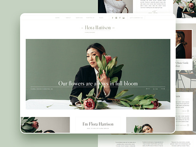 Showit Website Template - Flora graphic design showit ui website website template