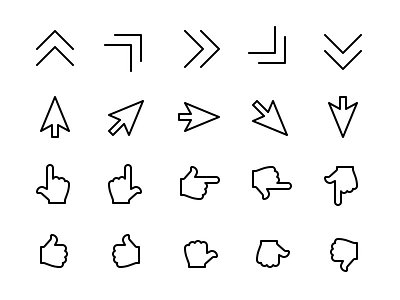 Cursor & Pointer Icons click creative market cursor direction glyph icon iconfinder iconography interaction mouse navigation point pointer tap ui8
