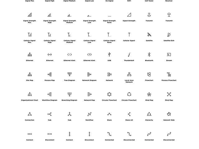 Connection & Power Icon Set by Travis Avery on Dribbble