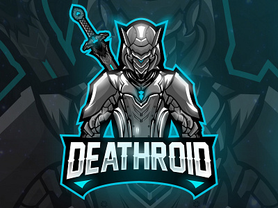 DEATHROID awesome logo branding esport esportlogo gaming graphic design illustration mascot logo robotlogo