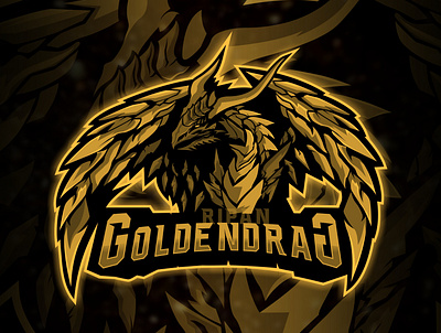 GOLDEN Dragon e-sport logo awesome logo branding design esport esportlogo gaming graphic design illustration logo mascot logo