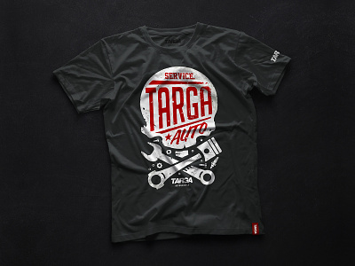Targa tshirt auto piston service shirt skull targa tshirt zerographics