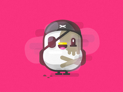 Sparrow bird cute magenta pirate skull sparrow