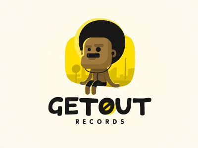 GET OUT get ghetto logo music out records talent zerographics