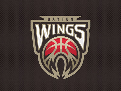 Dayton Wings ball basketball dayton logo sport wings