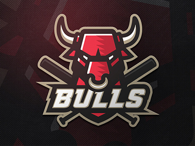 Bulls baseball bat bull logo sport zerographics