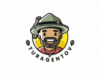 Turagentov agency logo male tour tourist zerographics