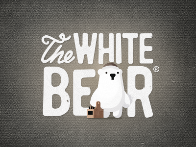 The White Bear Beer bear beer brew logo pub white zerographics