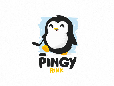Pingy Rink hockey ice logo penguin pinguin rink skating winter zerographics