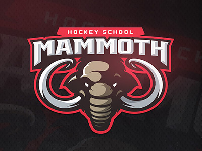 Mammoth hockey logo mammoth school sport zerographics