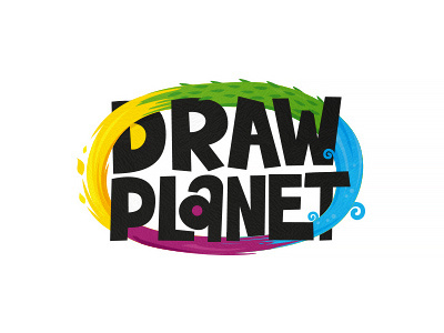 Draw planet v.2 draw element fire logo planet water zerographics