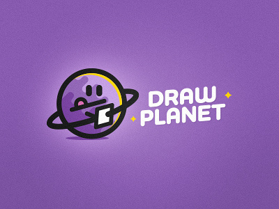 Draw Planet v.3 cartoon draw earth logo planet zerographics
