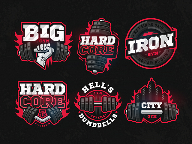 GYM logo templates by Stanislav on Dribbble