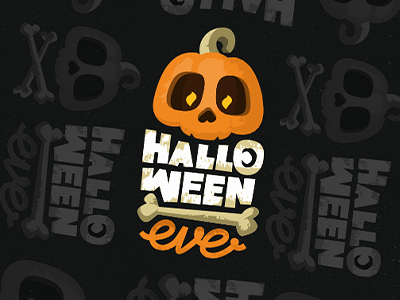 Halloween Eve eve halloween logo pumpkin skull zerographics