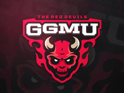 GGMU devil ggmu logo manchester red sport united zerographics
