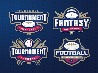 Sport logos templates baseball championship fantasy logo softball sports tournament zerographics