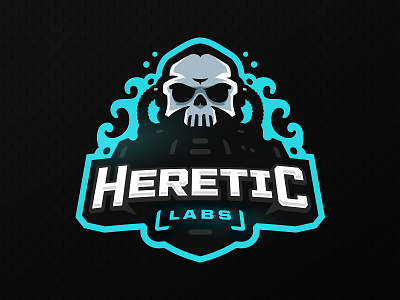 Heretic Labs gamedev heretic lab logo skull sports zerographics