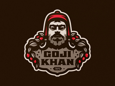 Goji Khan Beer beer brew craft goji khan logo pub taps zerographics