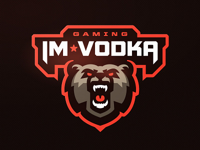 I'm Vodka bear esports gamer logo scotland sports streamer vodka zerographics