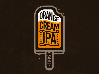 Orange Cream IPA beer craft cream creamsicle ipa label logo orange zerographics