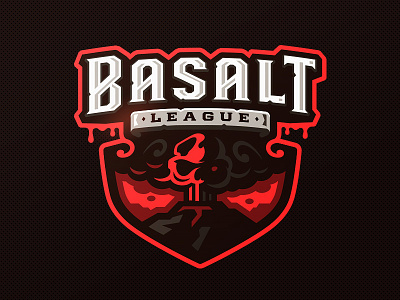 Basalt League basalt e-sport lava league logo skull sports volcano zerographics