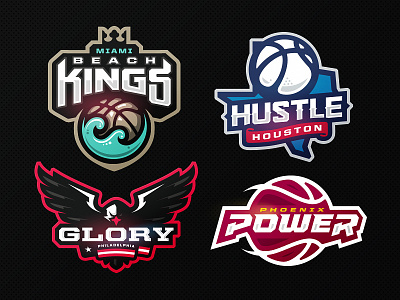 Champs Hoops ball basketball champions houston hustle kings league logo miami philadelphia sports zeographics