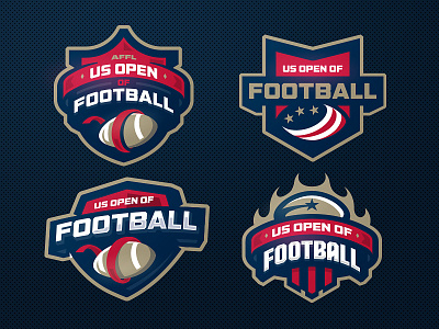 US OPEN OF FOOTBALL affl flag football logo sports us zerographics