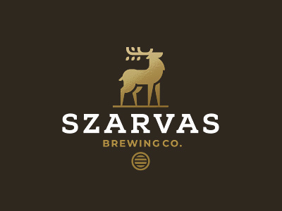 SZARVAS beer brewing deer elk logo stag szarvas zerographics