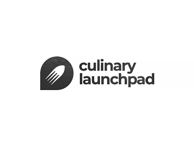 Culinary launchpad fork kitchen launch logo rocket satellite space zerographics