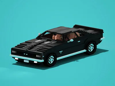 Camaro 3d camaro car illustration magicavoxel pixel voxel voxel art zerographics