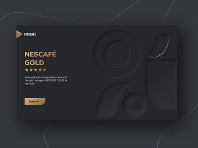 Nescafe Gold Landing Page Redesign - Black Theme