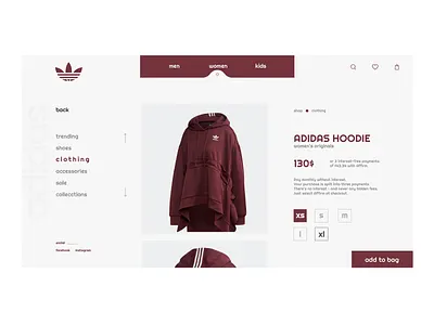 Hoodie brand design branding categories clothing collection design hoodie interface shop trending uidesign uiux uiuxdesign website