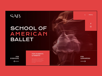 S • A • B art ballet branding color design dribbble icon interface landing minimal modern school ui uidesign uiuxdesign webdesign website