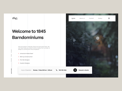 welcome to 1845 apartment architecture chalenge dribbble furniture home page home renovation interface product page real estate real estate agency ui uidesign uiuxdesign website website design